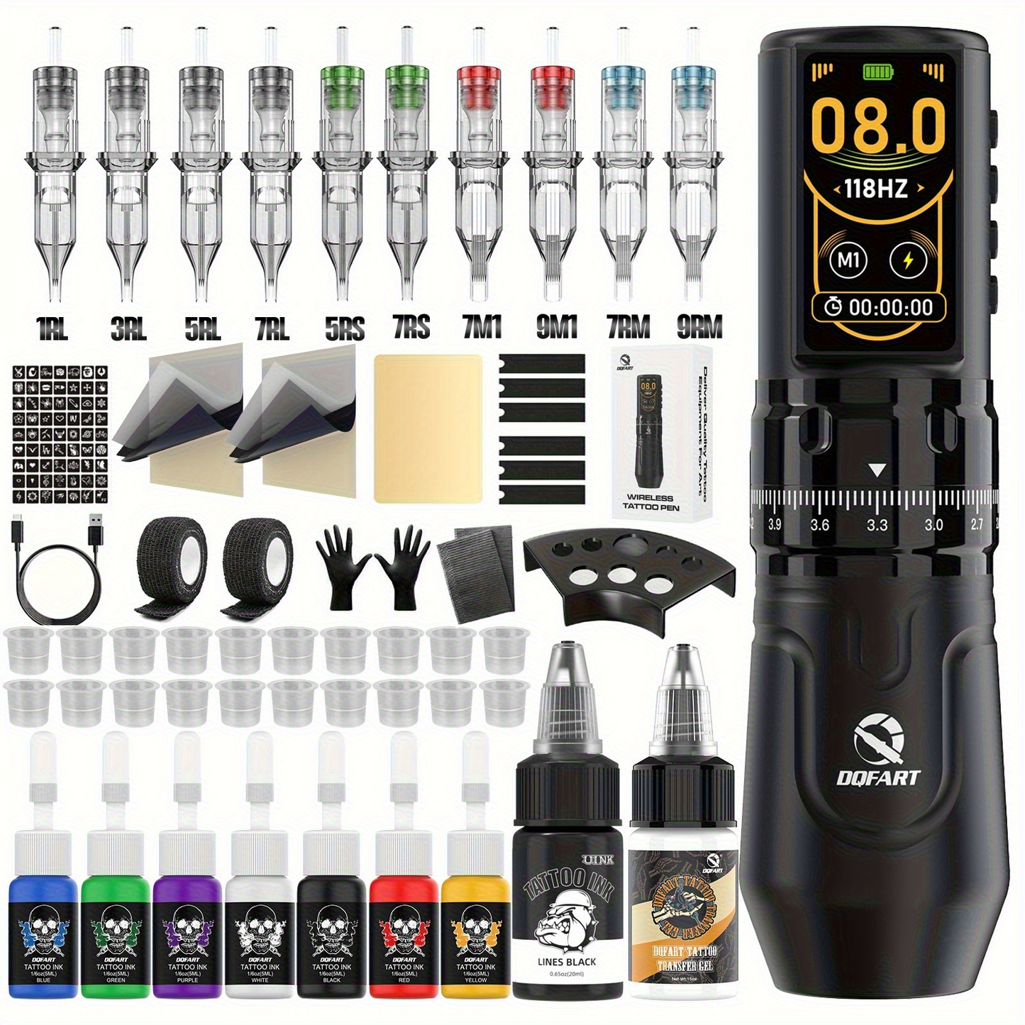 DOFART Tattoo Pen Kit for Total Beginners – No Guesswork, All Supplies Included to Start Tattooing Today