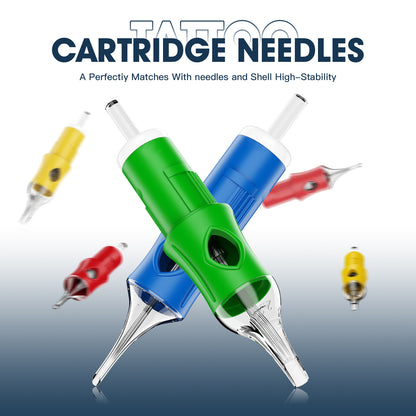 Disposable Colored Tattoo Needles RL RM RS M1 - Professional Tattoo Needles, Disposable Sterile Tattoo Needles