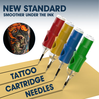 Disposable Colored Tattoo Needles RL RM RS M1 - Professional Tattoo Needles, Disposable Sterile Tattoo Needles