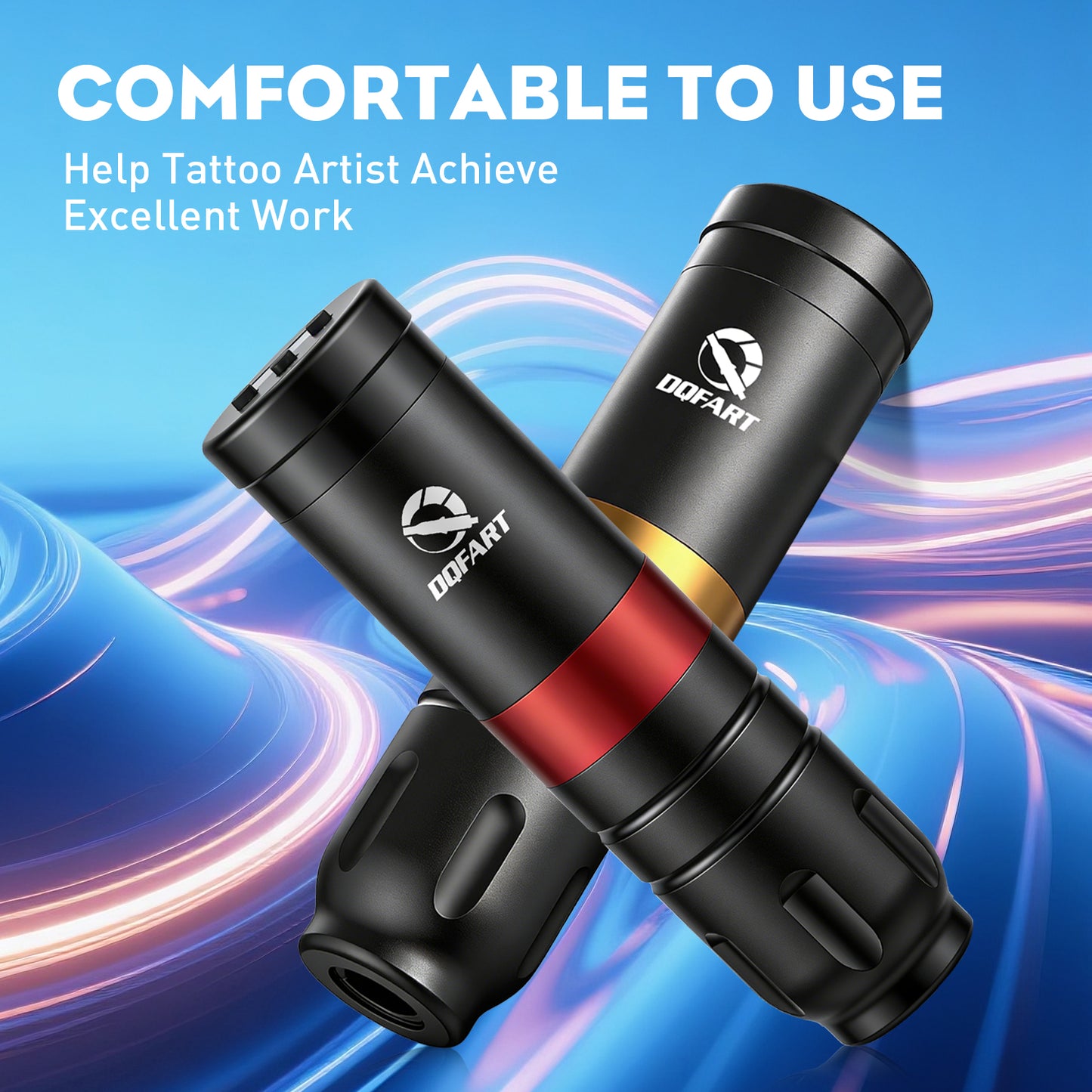 DQFART Wireless Tattoo Pen | Rechargeable Cordless Tattoo Machine with 1500mAh Battery, 3 Colors Available, for Beginners