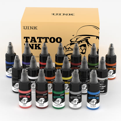 UINK 18-Color Tattoo Ink Set | The Top Choice for Tattoos Premium Pigments