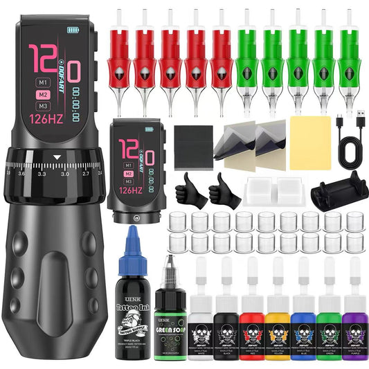 Beginner Tattoo Kit | DQFART High-Quality Cordless Tattoo Machine Kit for Starter